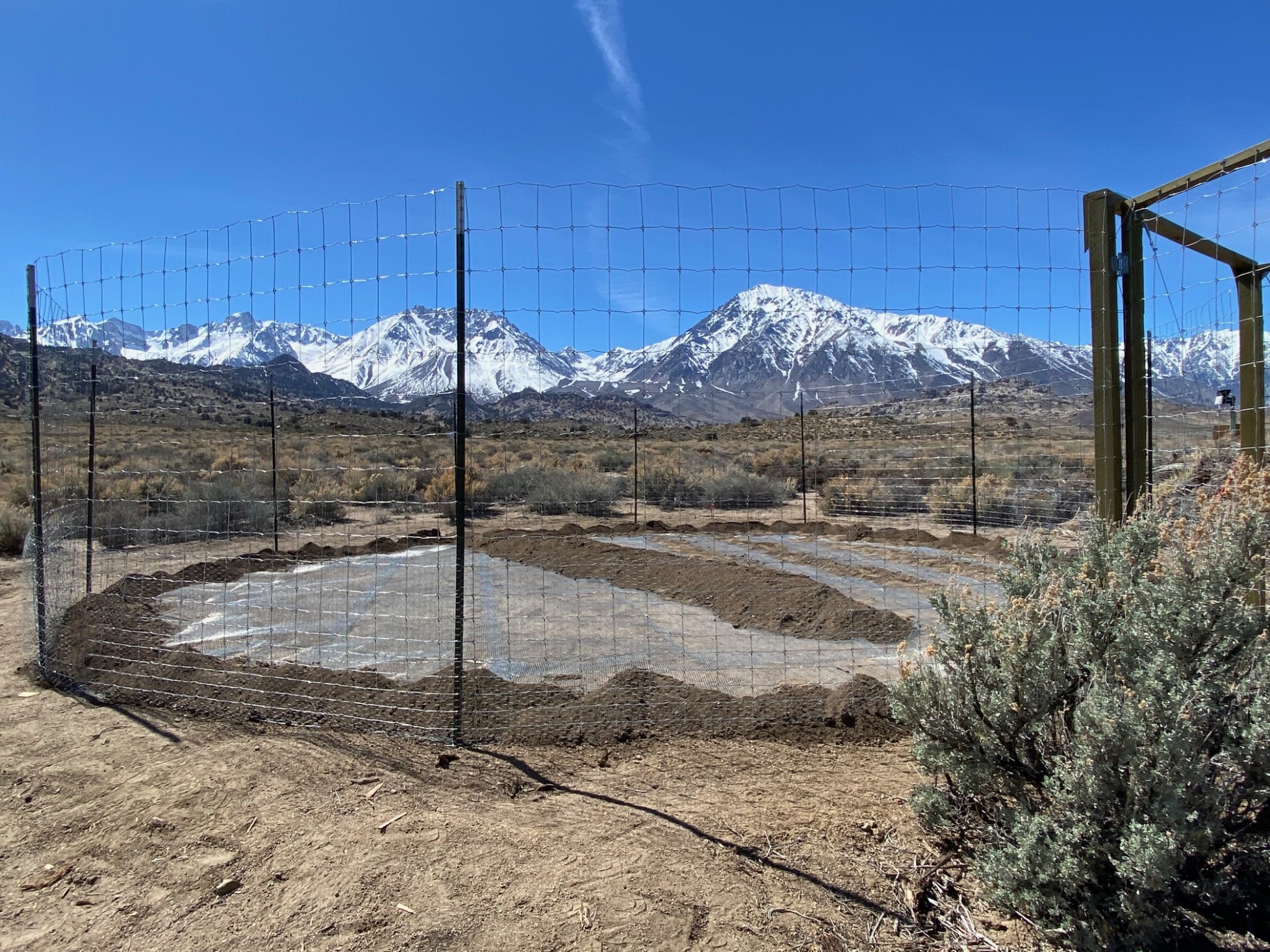 A round garden with some dirt in it, but not full